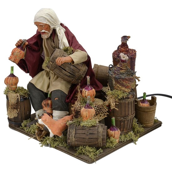Borracho sentado en movimiento serie 30 cm Mundo Pesebres