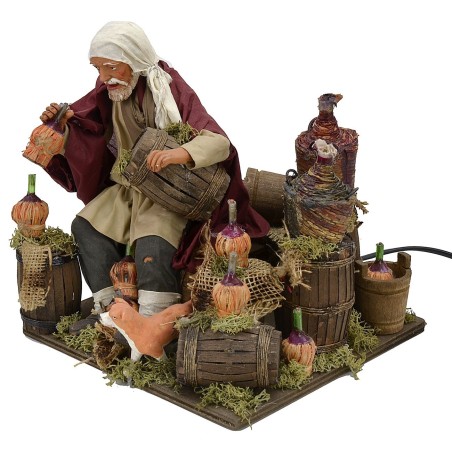 Borracho sentado en movimiento serie 30 cm Mundo Pesebres