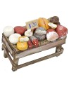 Bancarella presepe con salumi e formaggi cm 6x3,5x4 h.