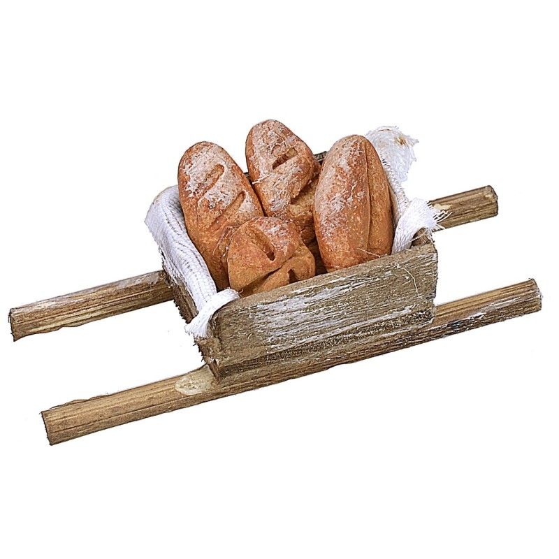 Maniella in legno con pane Mondo Presepi