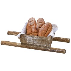 Wooden maniella with bread 2