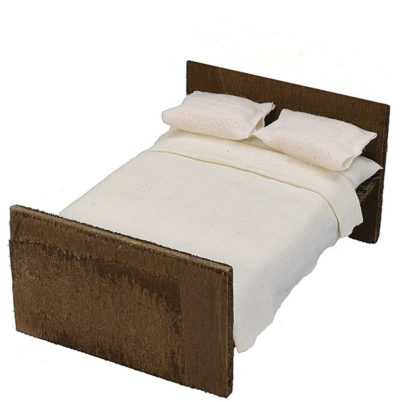 Wooden double bed cm 10,8x7x7 h