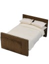 Letto matrimoniale in legno cm 10,8x7x7 h Mondo Presepi