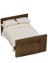 Letto matrimoniale in legno cm 10,8x7x7 h Mondo Presepi