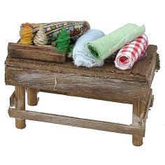 Banchetto con stoffe cm 7x3x5 h 2