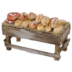 Banchetto con pane e pizze cm 8x4x5 h 2