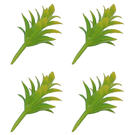 Set 4 cespugli giallo-verdi senza base h 3,5 cm Mondo Presepi