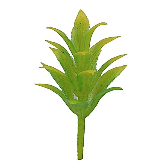 Conjunto de 4 arbustos amarillo-verdes sin base h 3,5 cm