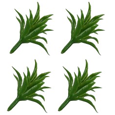 Set 4 cespugli verdi senza base h 3,5 cm