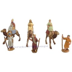 Three Wise Men 6 cm on camel with camel-drivers
