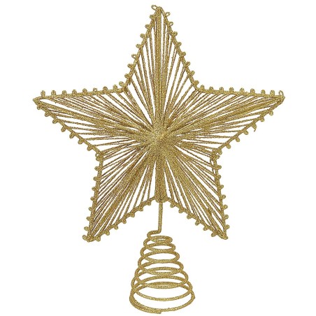 Punta de estrella color oro h 25 cm Mundo Pesebres
