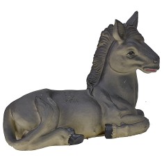 Asino seduto in resina per statue da 30 cm Mondo Presepi 2