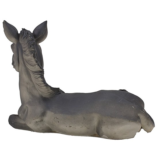 Asino seduto in resina per statue da 30 cm Mondo Presepi