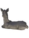 Asino seduto in resina per statue da 30 cm Mondo Presepi