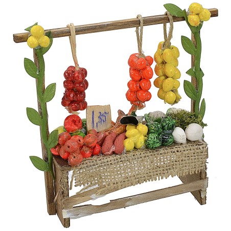 Bancarella del fruttivendolo cm 13,5x5x13,2 h Mondo Presepi