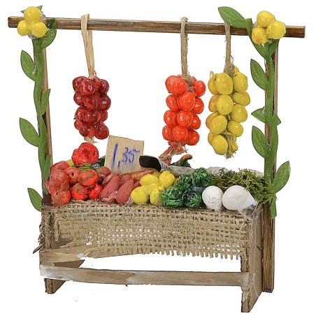 Bancarella del fruttivendolo cm 13,5x5x13,2 h Mondo Presepi