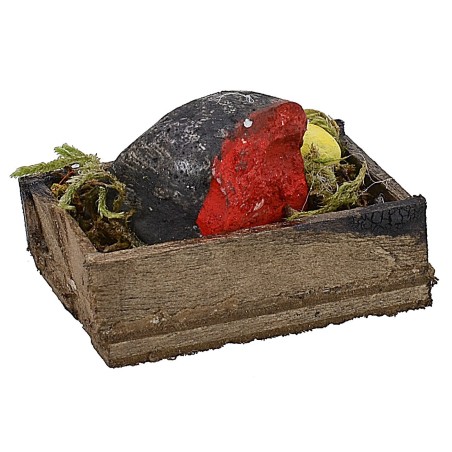 Cassetta in legno con pesce spada cm 4x2,7x2,6 h Mondo Presepi