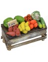Banco con frutta e verdura cm 7x3,5x4,2 h