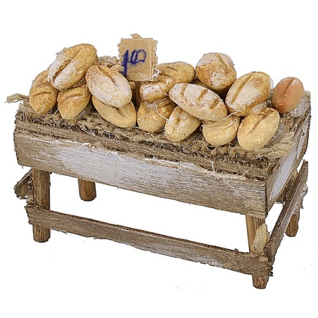 Banchetto con pane assortito cm 7x3,5x5 h