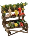 Bancarella per presepe con frutta e verdura Mondo Presepi