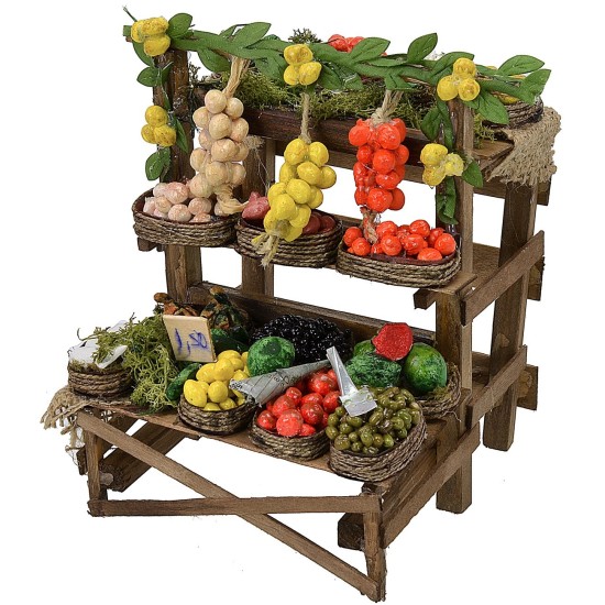 Puesto para belén con frutas y verduras Mondo Presepi