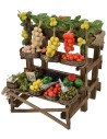 Bancarella per presepe con frutta e verdura Mondo Presepi