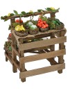 Bancarella per presepe con frutta e verdura Mondo Presepi