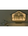 Hut with Nativity and illuminated 3D Magi cm 21,4x1,4x15,8h