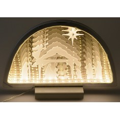 3D Nativity Scene and Three Wise Men with warm white light cm