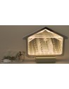 Capanna con Natività 3D luminosa cm 18,2x1,4x13,6 h