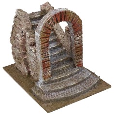 Staircase with arch for Nativity Scene cm 14,5x19,5x17 h
