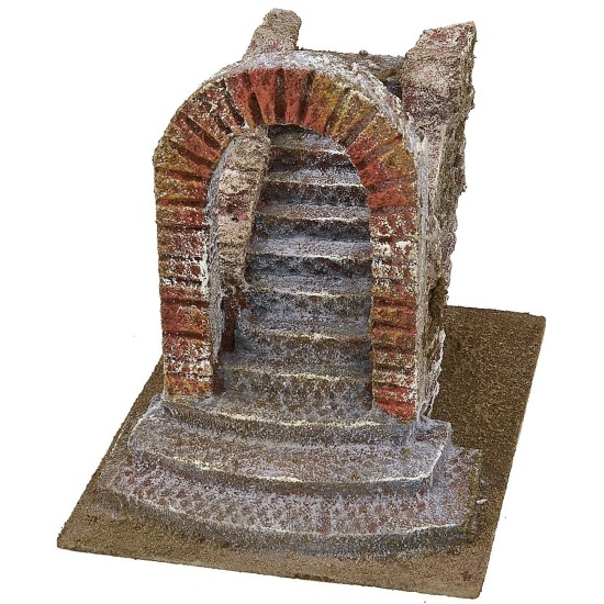 Staircase with arch for Nativity Scene cm 14,5x19,5x17 h