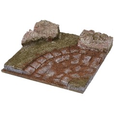 Curva per strada componibile cm 18x18x5 h Mondo Presepi