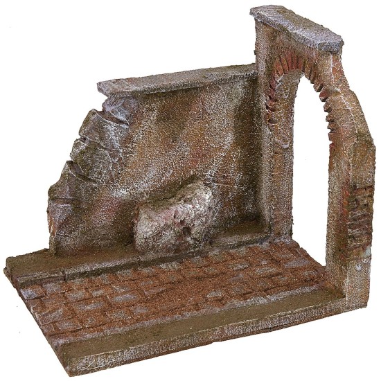 Camino con arco desmontable de 17,5x24x20 cm de alto Mondo Presepi