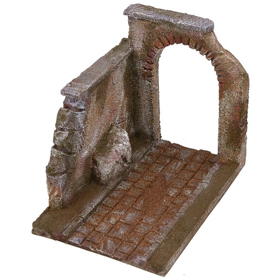 Camino con arco desmontable de 17,5x24x20 cm de alto Mondo Presepi