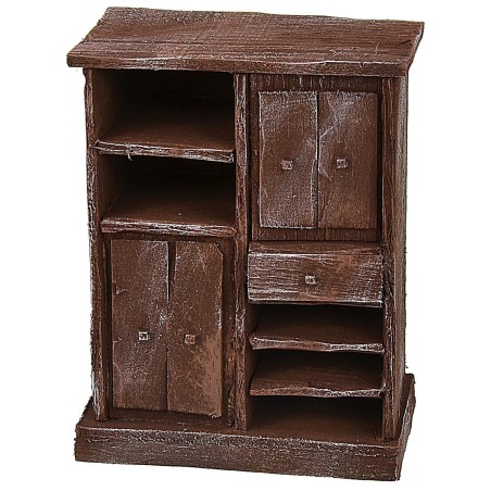 Aparador de madera envejecida cm 10x5,8x13 h Mundo Pesebres