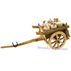 Wooden wagon with bags 40x16x15 cm