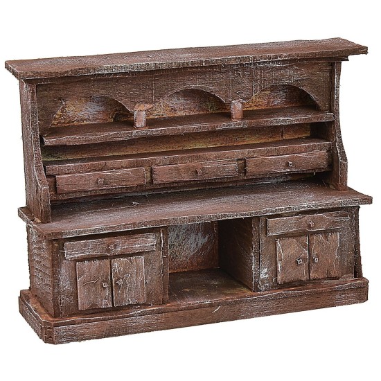 Credenza in legno antichizzato cm 19,2x6,4x13,7 h Mondo Presepi