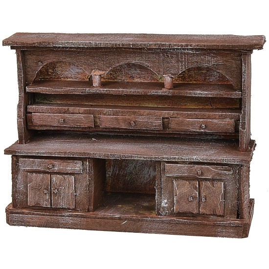 Credenza in legno antichizzato cm 19,2x6,4x13,7 h