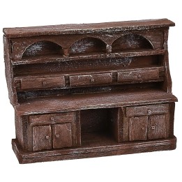 Aparador de madera envejecida cm 15,1x4,8x11,7 h