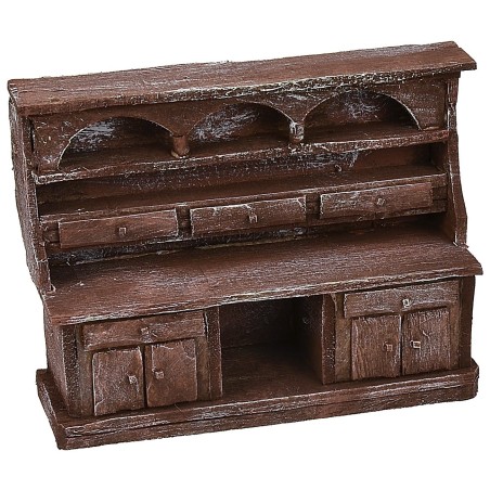 Credenza in legno antichizzato cm 15,1x4,8x11,7 h