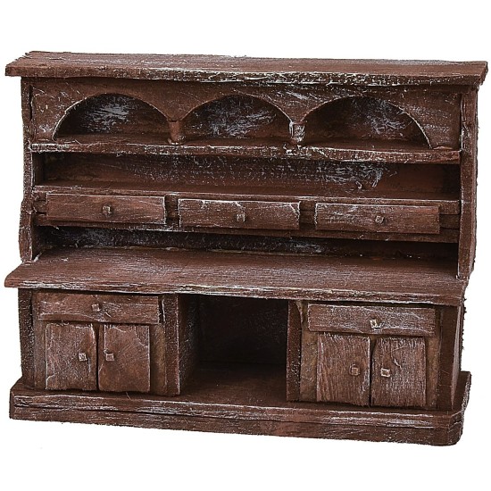 Credenza in legno antichizzato cm 15,1x4,8x11,7 h