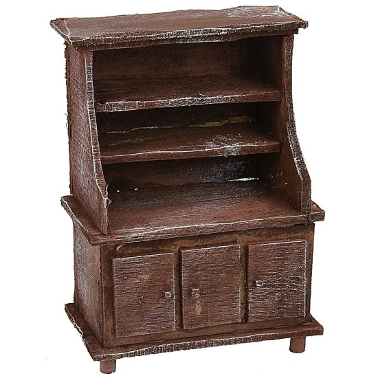Credenza in legno antichizzato cm 10x5,7x14,1 h Mondo Presepi