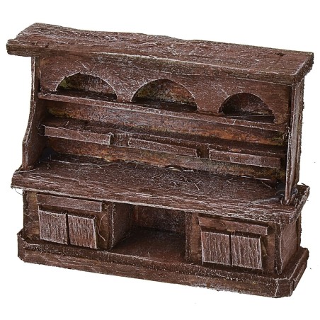Credenza in legno antichizzato cm 9x2,5x7,5 h Mondo Presepi