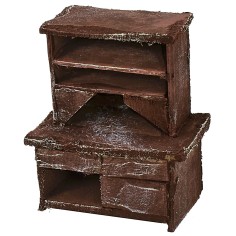 Credenza in legno antichizzato cm 5,5x3x6,5 h Mondo Presepi 2