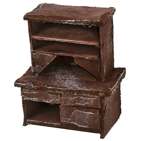 Credenza in legno antichizzato cm 5,5x3x6,5 h