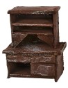 Credenza in legno antichizzato cm 5,5x3x6,5 h Mondo Presepi