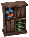 Kitchen cabinet in antiqued wood with porcelain cm 5x2,5x6,5 h