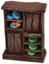 Kitchen cabinet in antiqued wood with porcelain cm 5x2,5x6,5 h