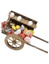 Carro per presepe con salumi e formaggi Mondo Presepi